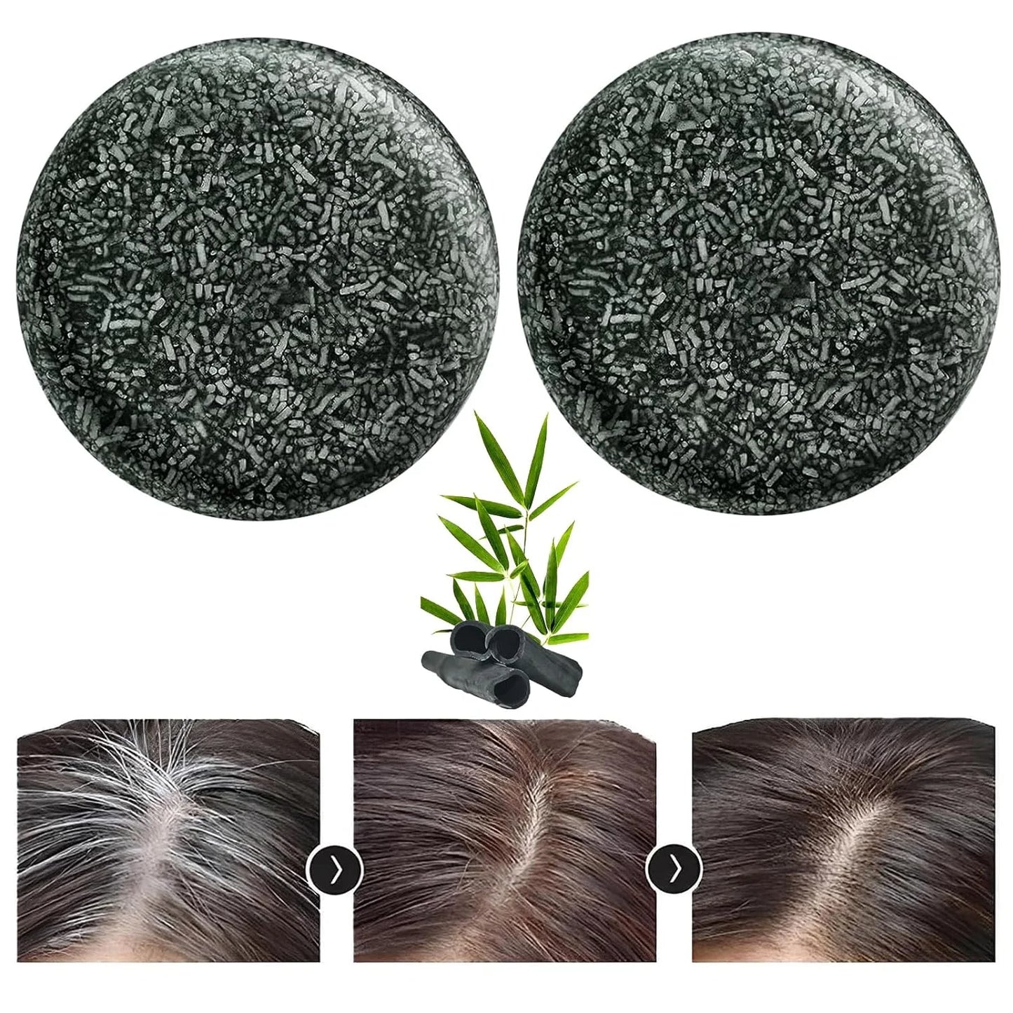 1/2/3/5Pcs Hair Darkening Shampoo Bar Soap Anti Dandruff Deep Cleansing Improve Itchy Head Frizz Black Nourishment Black Soap