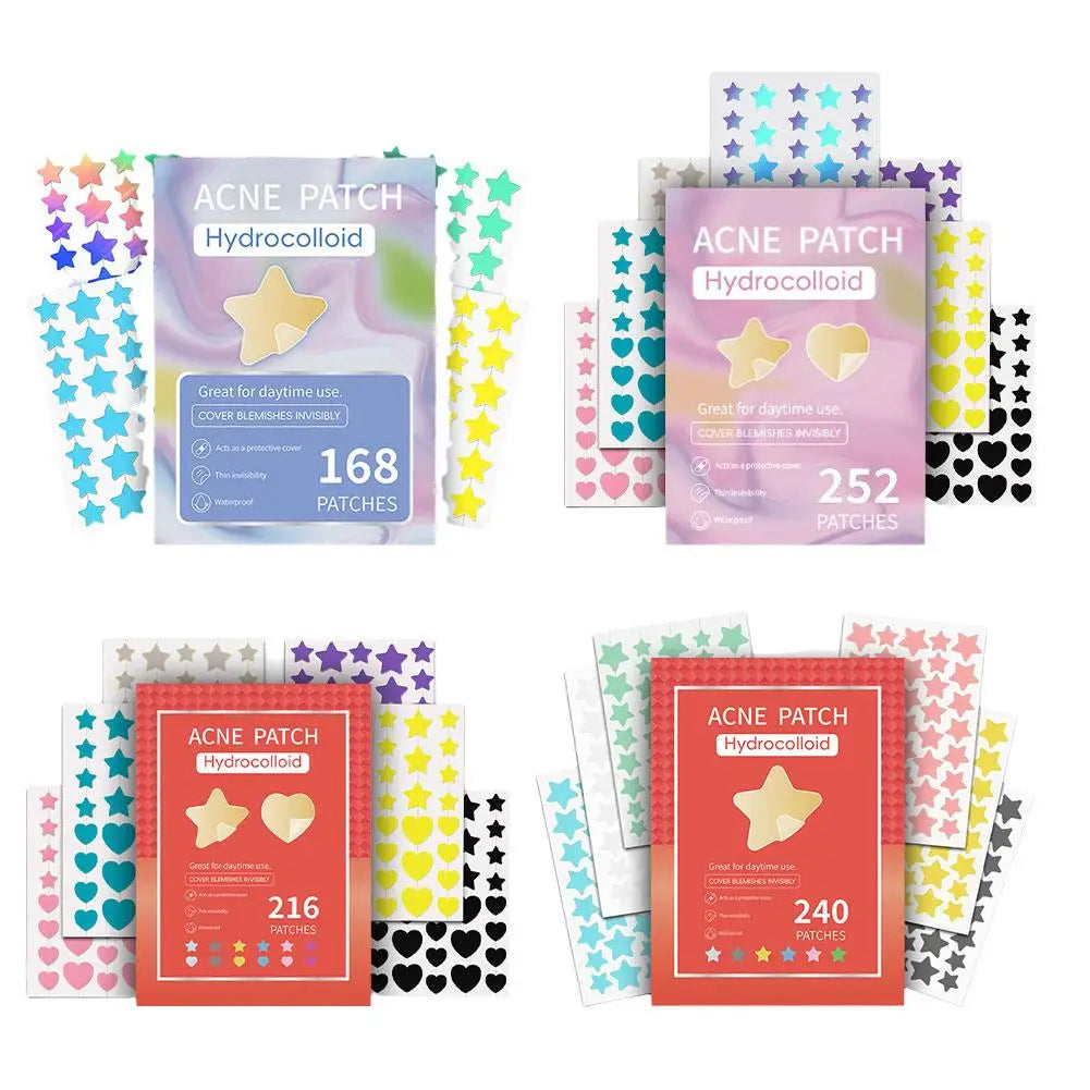 Colorful Star Pimple Patch Acne Colorful Invisible Acne Removal Skin Care Stickers Concealer Face Spot Beauty Makeup Tools