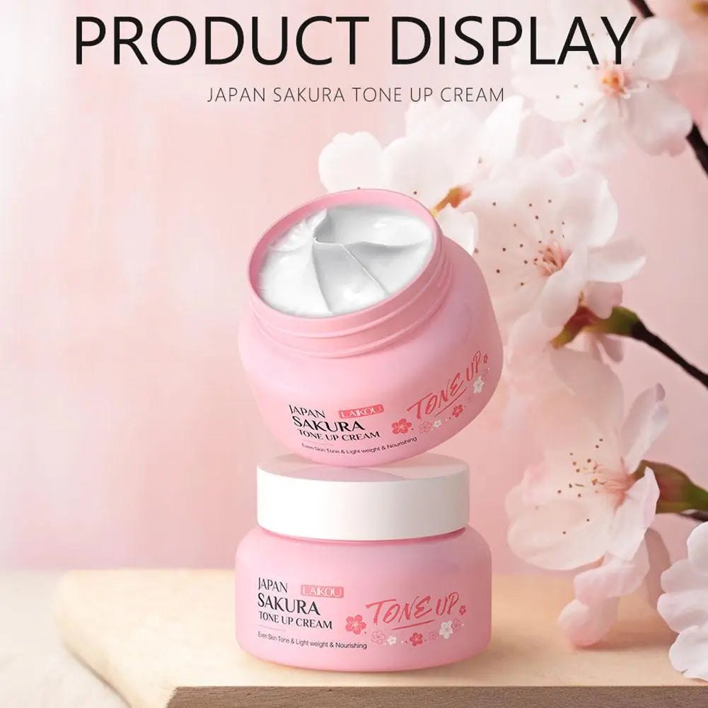 LAIKOU Japan Sakura Essence Cream Cherry Blossom Facial Cream Moisturizing Shrink Pores Cosmetics Collagen Skin Care