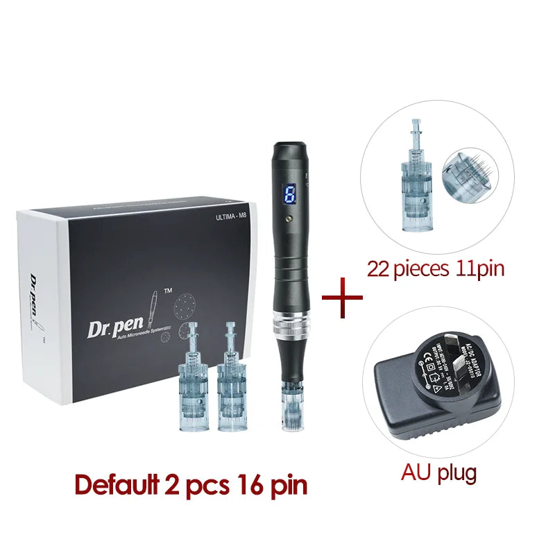 Dr pen Ultima M8 With 22 Cartridge Wireless Derma Microneedle Pen Skincare Kit MTS Treatment Professionals Use Beauty Machine