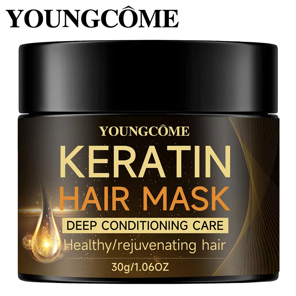 Keratin Hair Mask Professional Hair Mask Deep Nourishing Hair Care Repair Damaged Hair Restore Shine Suitable For All Hair Types