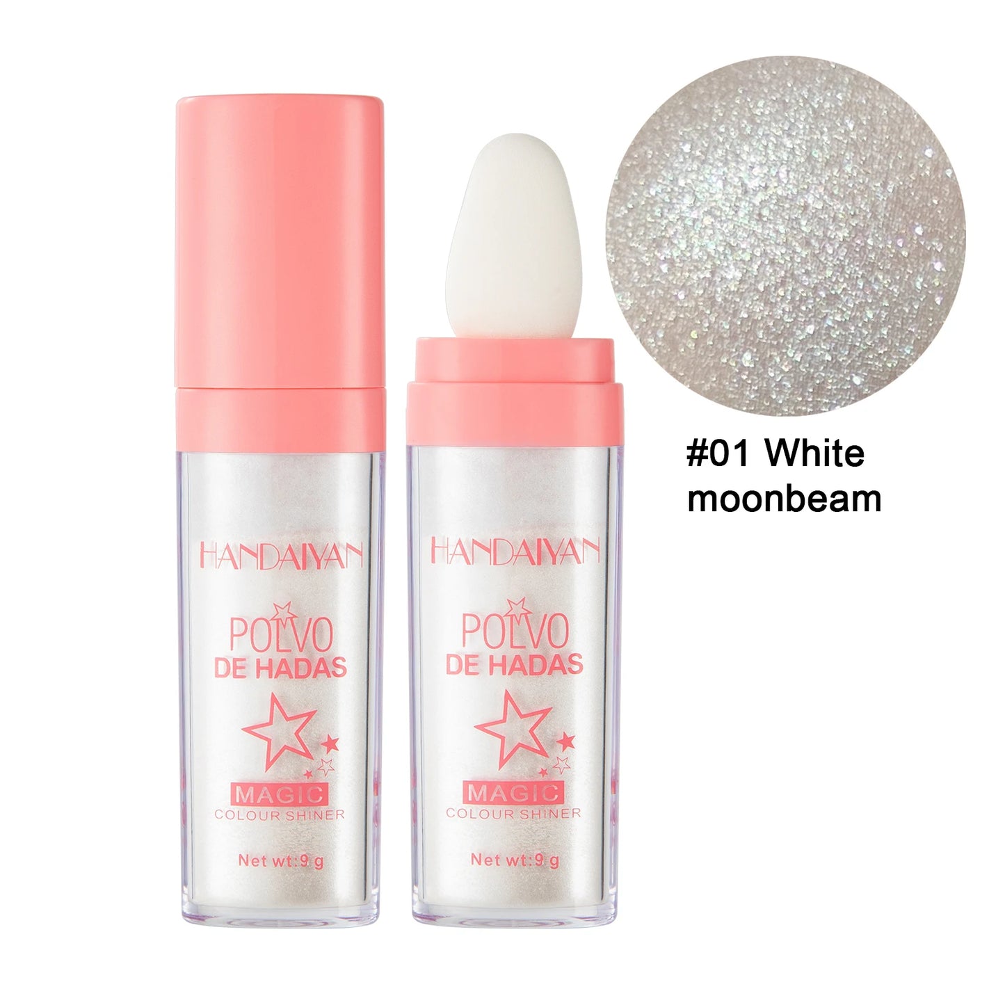 HANDAIYAN 3 Colors Glitter Powder Highlighter Makeup Body Brightens the Natural Face Blusher Fairy Highlight Patting Powder