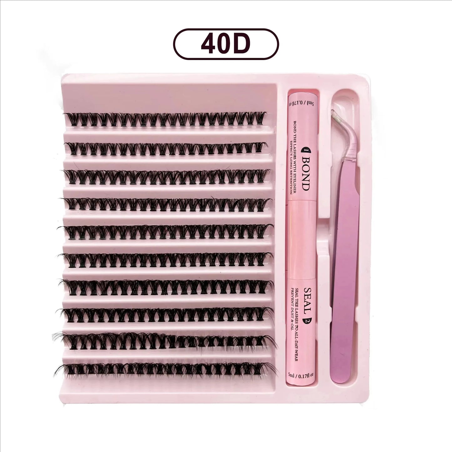 MJ DIY Lashes Extension Kit Eyelashes 200 PCS Clusters Lash Bond and Seal Makeup Tools for Gluing Lashes Gluing Glue Accessories