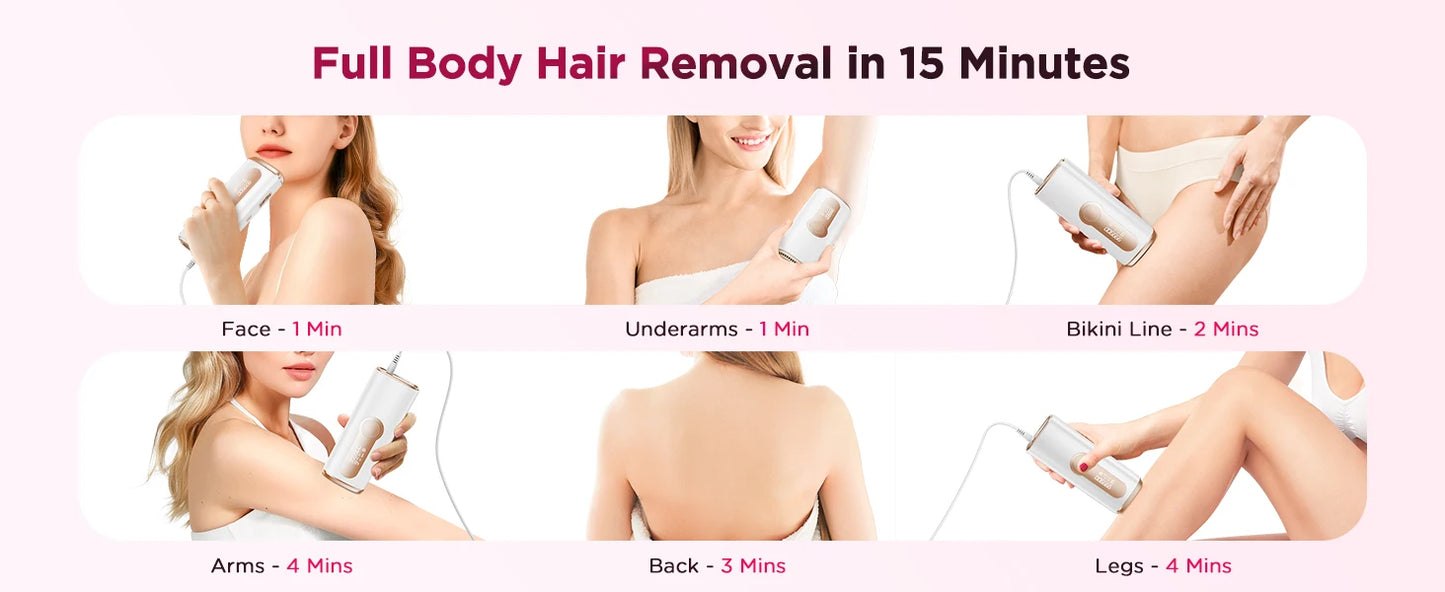 JOOYEE IPL Hair Removal Device Laser 999900 Flashes Facial Legs Arms Body Bikinis Epilator For Women Men Home Safe Hair-Remover