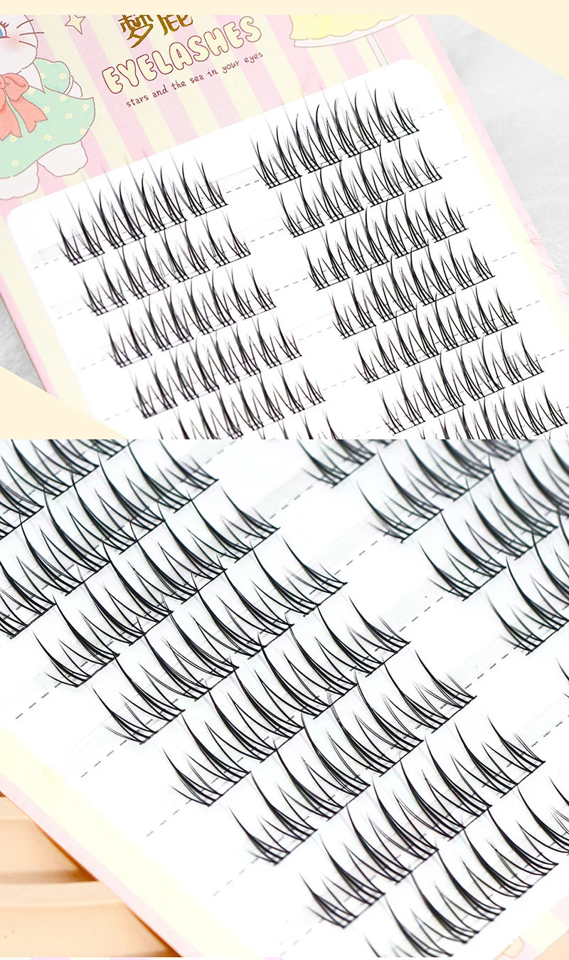 Brown Sunflower False Eyelashes Black Natural Manga Lashes Anime Eyelashes Large Capacity Eyelashes Extension Chinese Makeup