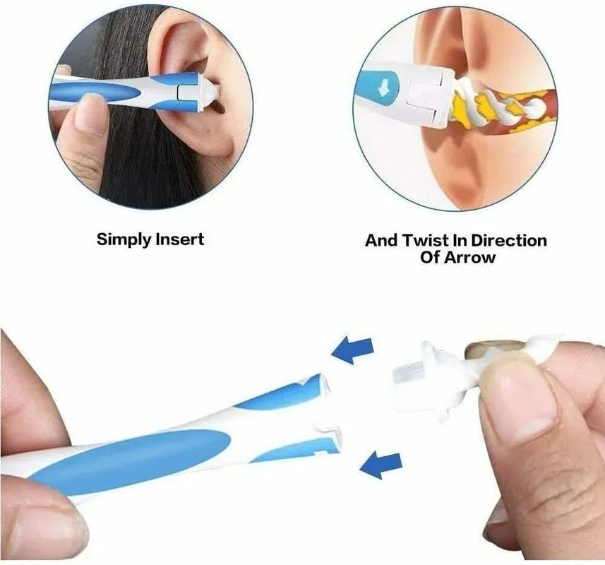 Hot New Arrival Spiral Silicon Ear Wax Removal Tool Reusable Earwax Cleaner Removal Care Soft Spiral Ears Cares Health Tools