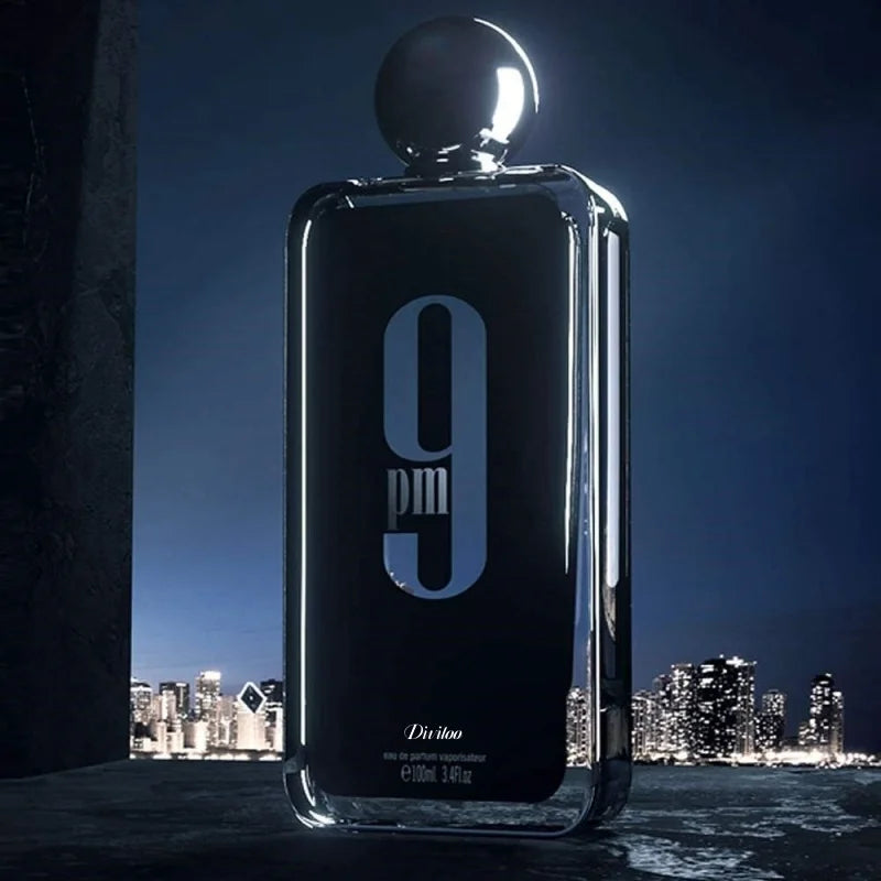 100ML 3.4FL.OZ 9PM Men's Perfume, Long Lasting Gourmet Oriental Notes Cologne, Eau de Parfum, Feronomas Perfume Hombre