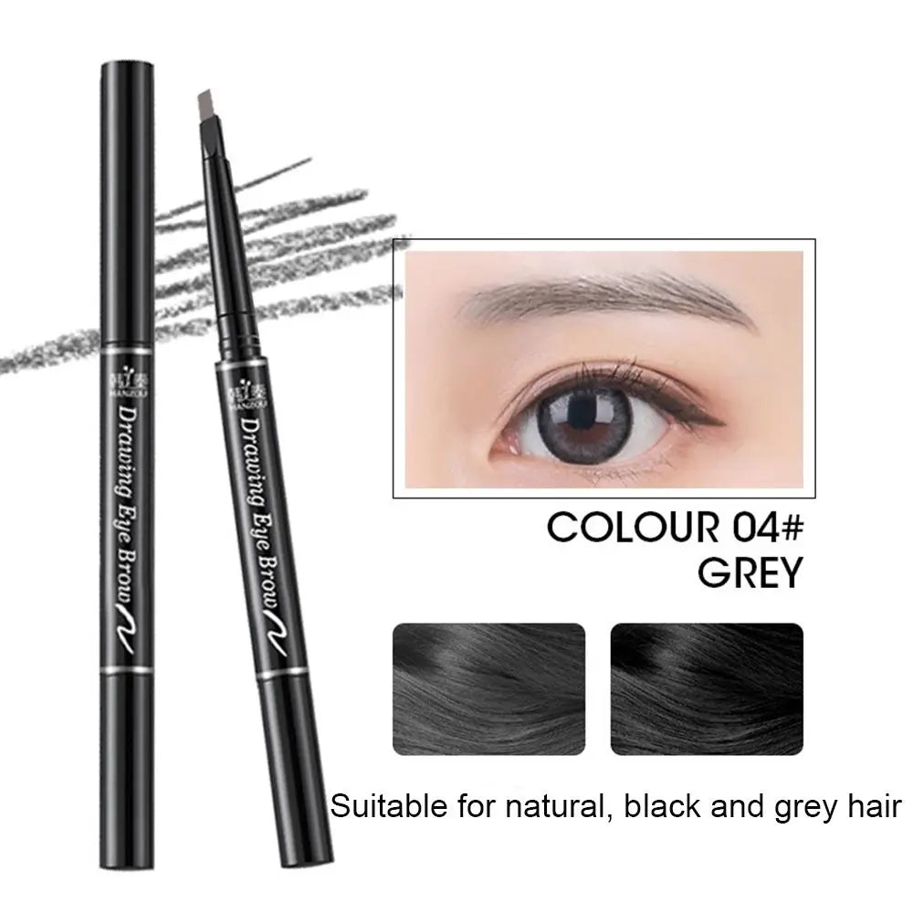 1PC Double Ended Eyebrow Pencil Rotatable Triangle Eye Brow Pen Waterproof Waterproof Beauty Makeup Tool With Brush Makeup Tool