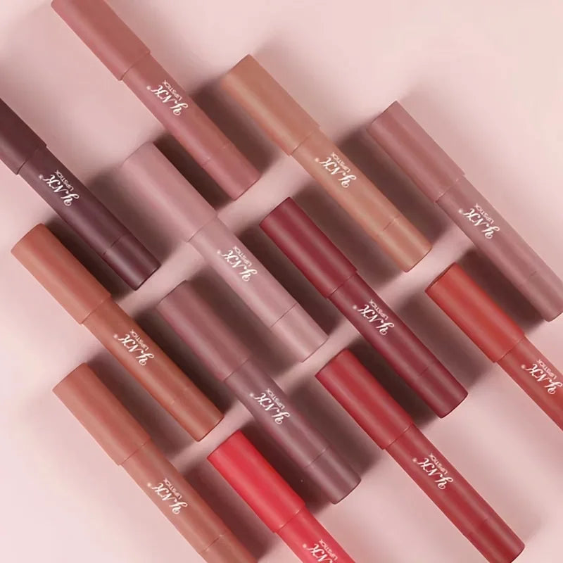 Nude Series Velvet Matte Lipstick Pencil Waterproof Long Lasting Red Lip Stick Non-Stick Cup Makeup Lip Tint Pen Cosmetic Makeup