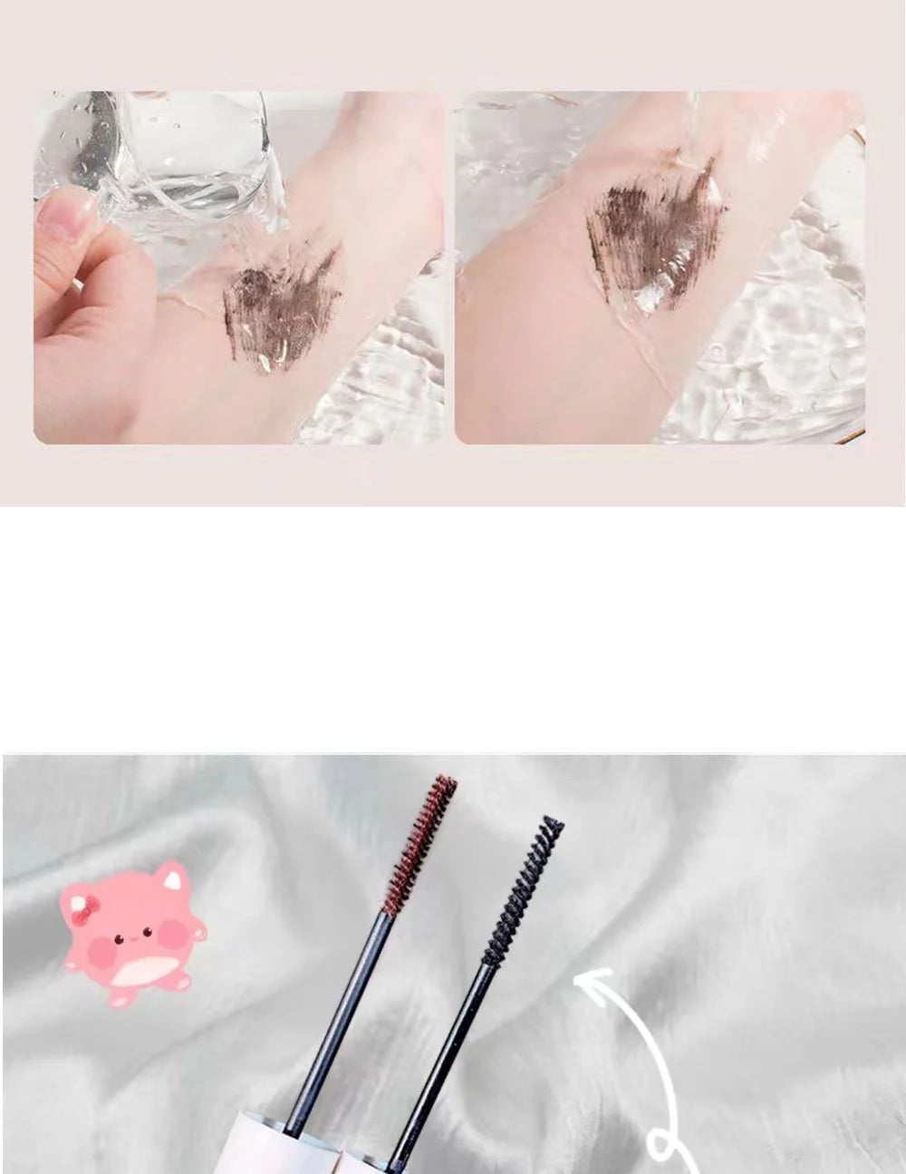 Ultra-fine Small Brush Head Mascara Lengthening Black 3D Lash Eyelash Extension Eye Lashes Long-wearing Black Color Mascara