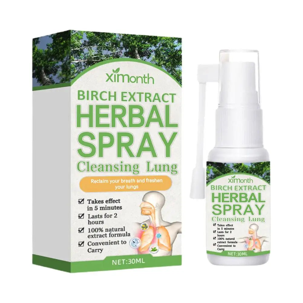 30ml Herbal Lung Cleansing Repair Spray Natural Nasal Nose Breath Cleaning Care Relieve Respiratory Discomfort