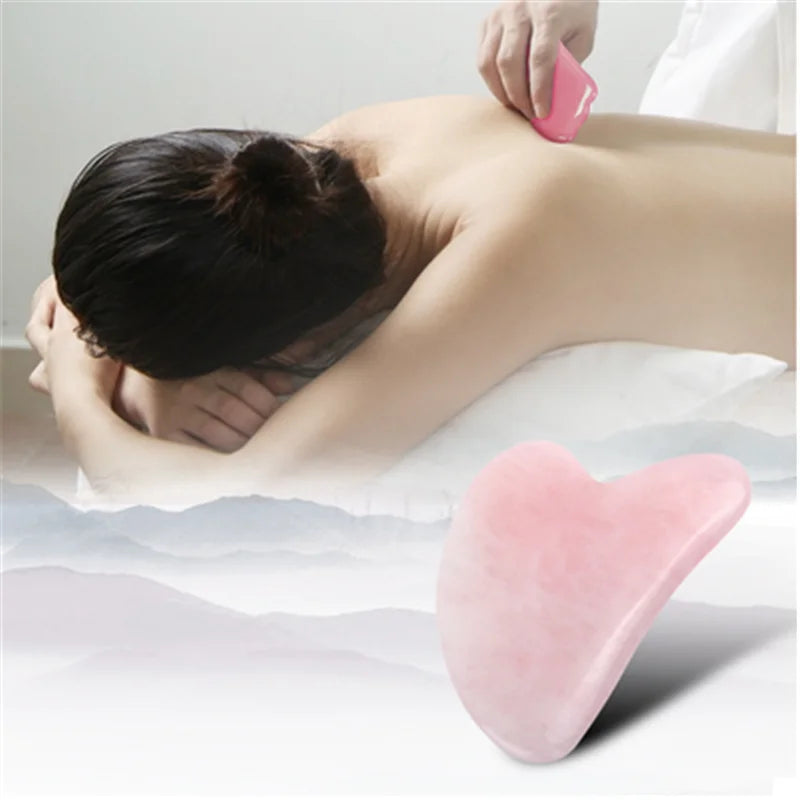 1pc Heart Shape SPA Massage Beeswax Gua sha Scraping Massage Scraper Face Massager Acupuncture Guasha Board Massager for Face