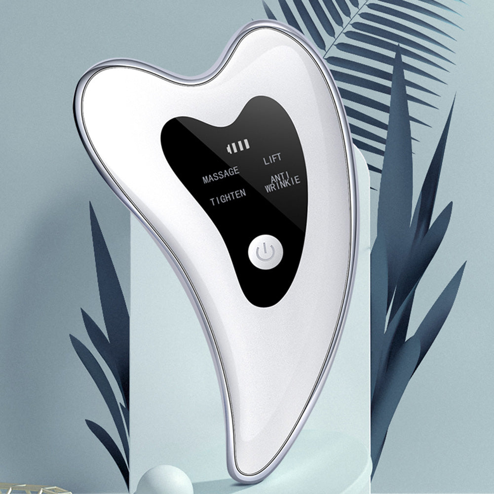 Electric Guasha Scraper Board Microcurrent Face Massager Wrinkle Face Lift Device Gua Sha Plate Facial Lifting Firming Skin Care