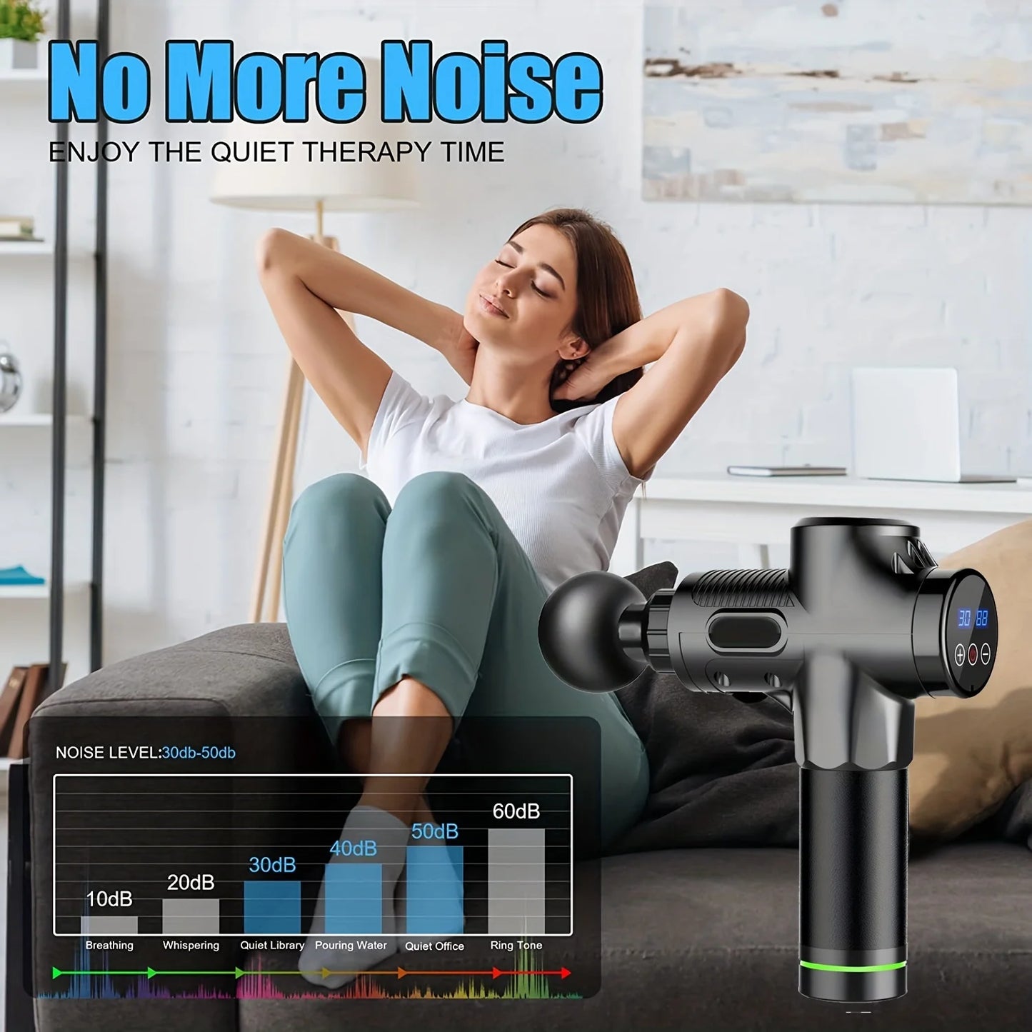 99 Level Massage Gun Fascia Deep Muscle Relax Body Neck Massager Electric Fitness Equipment Noise Reduction Male Female