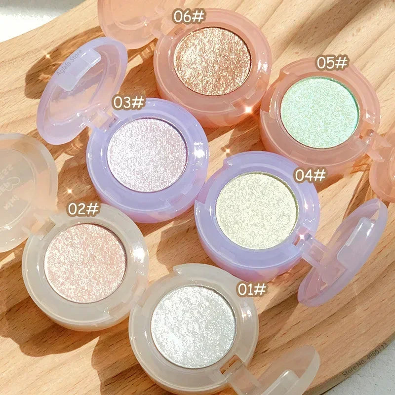 Monochrome Glitter Eyeshadow Pearlescent Highlighter Powder Makeup Diamond Eye Shadow Palette Bright Shiny Eye Makeup Cosmetics